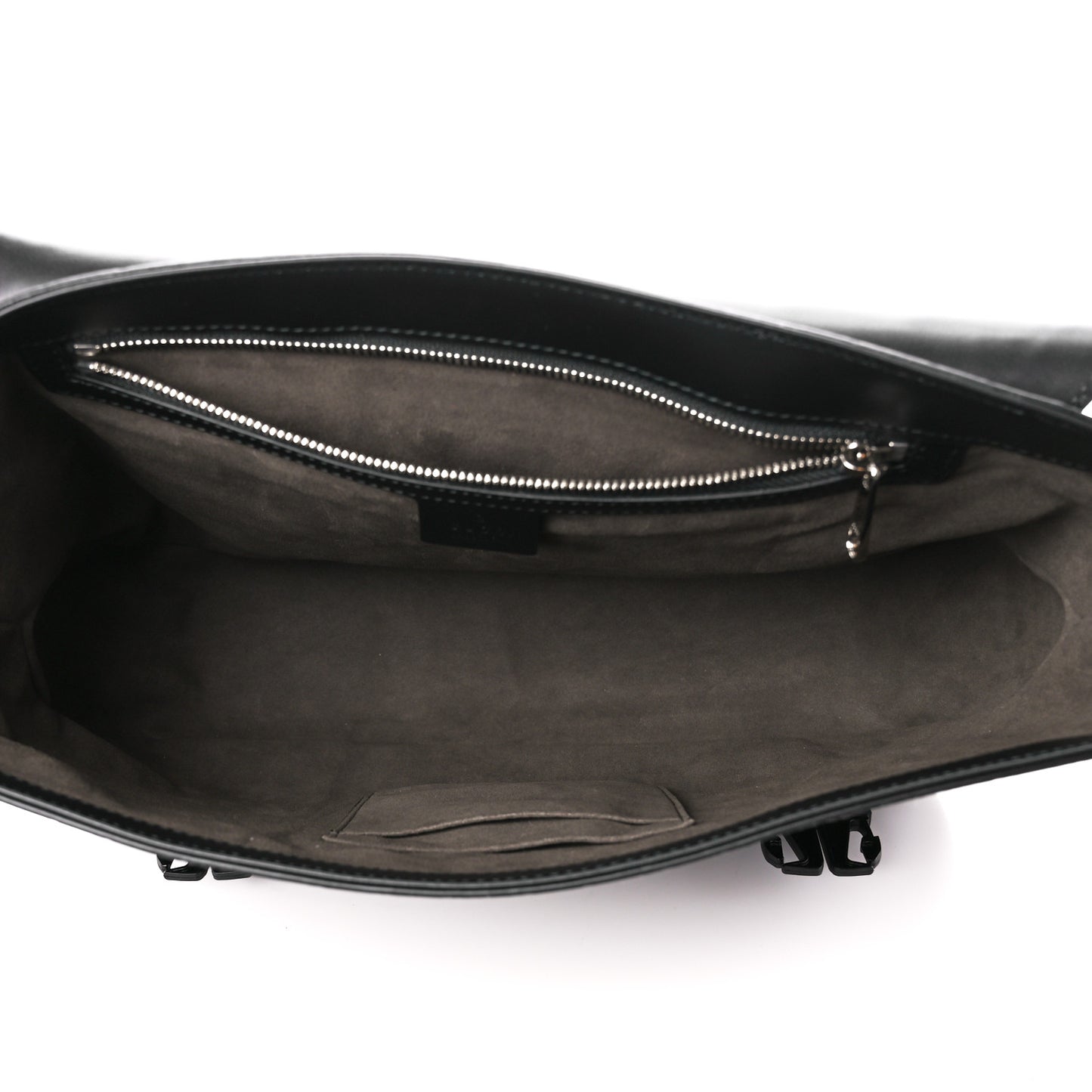 Guccissima Signature Medium Double Buckle Flap Messenger Bag Black