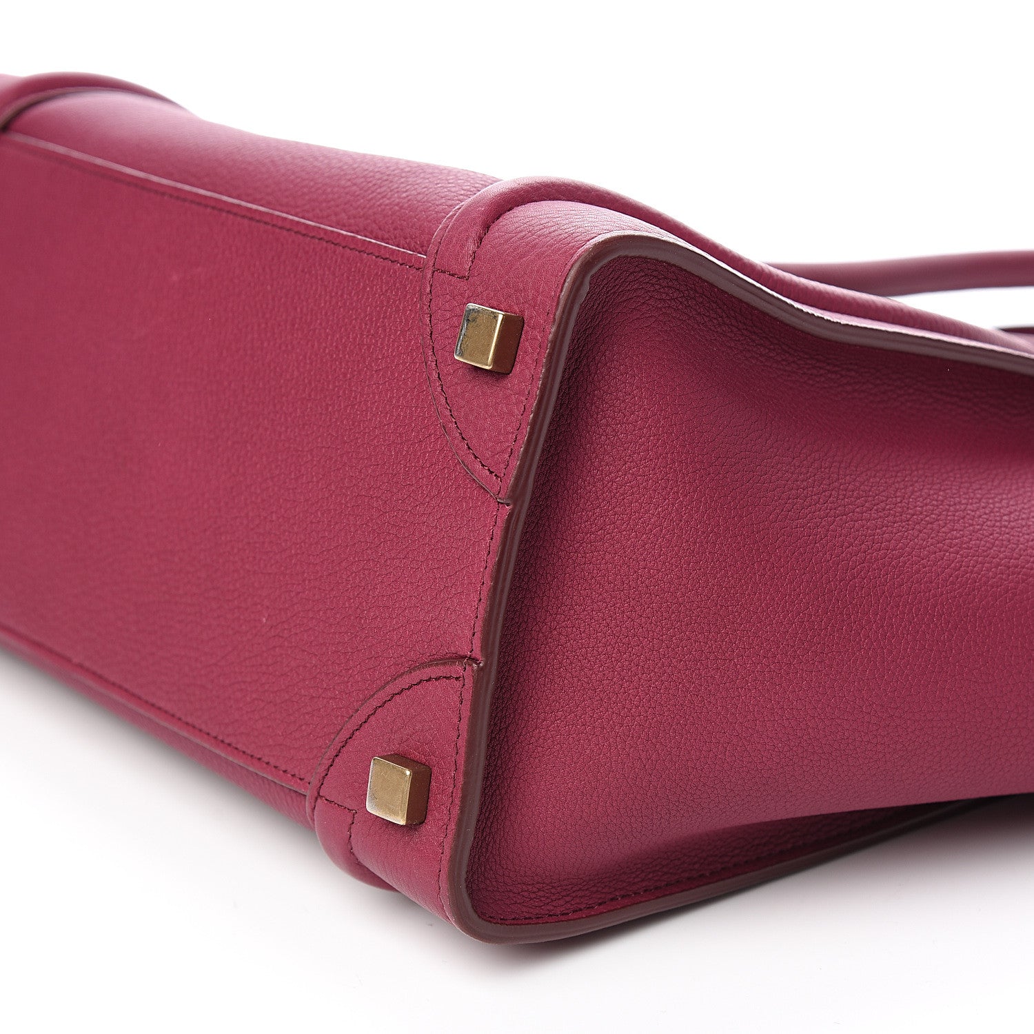 Celine Baby Drummed Calfskin Micro Luggage Plum 8 of 9