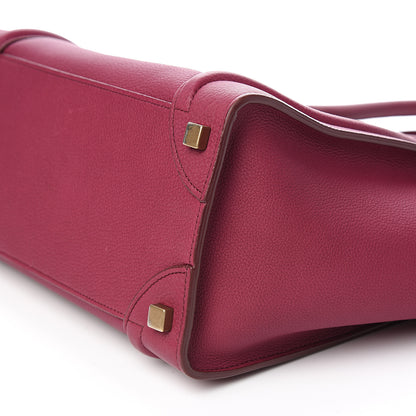 Celine Baby Drummed Calfskin Micro Luggage Plum 8 of 9