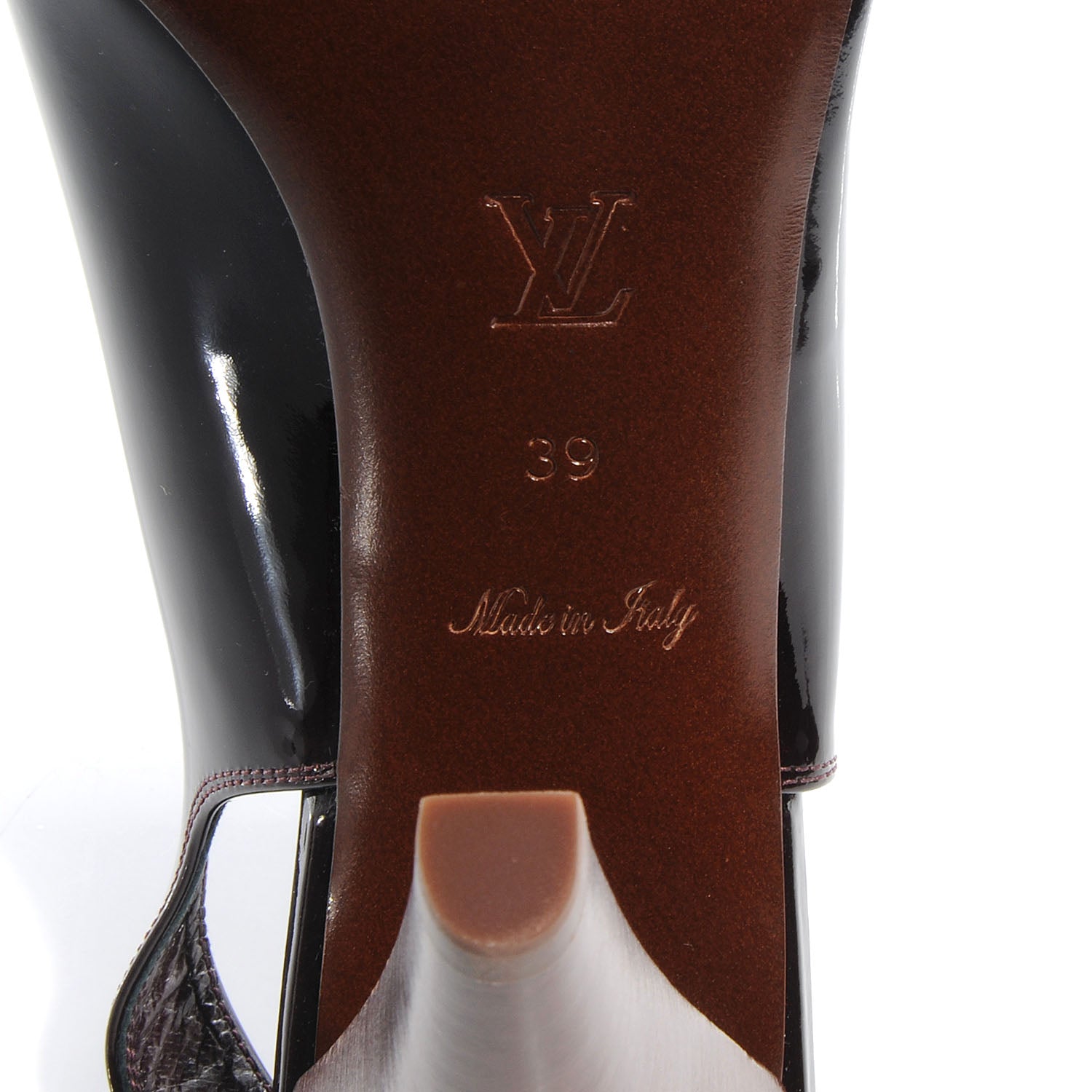 Louis Vuitton Patent Leather Heels 39 Amarante 5 of 7
