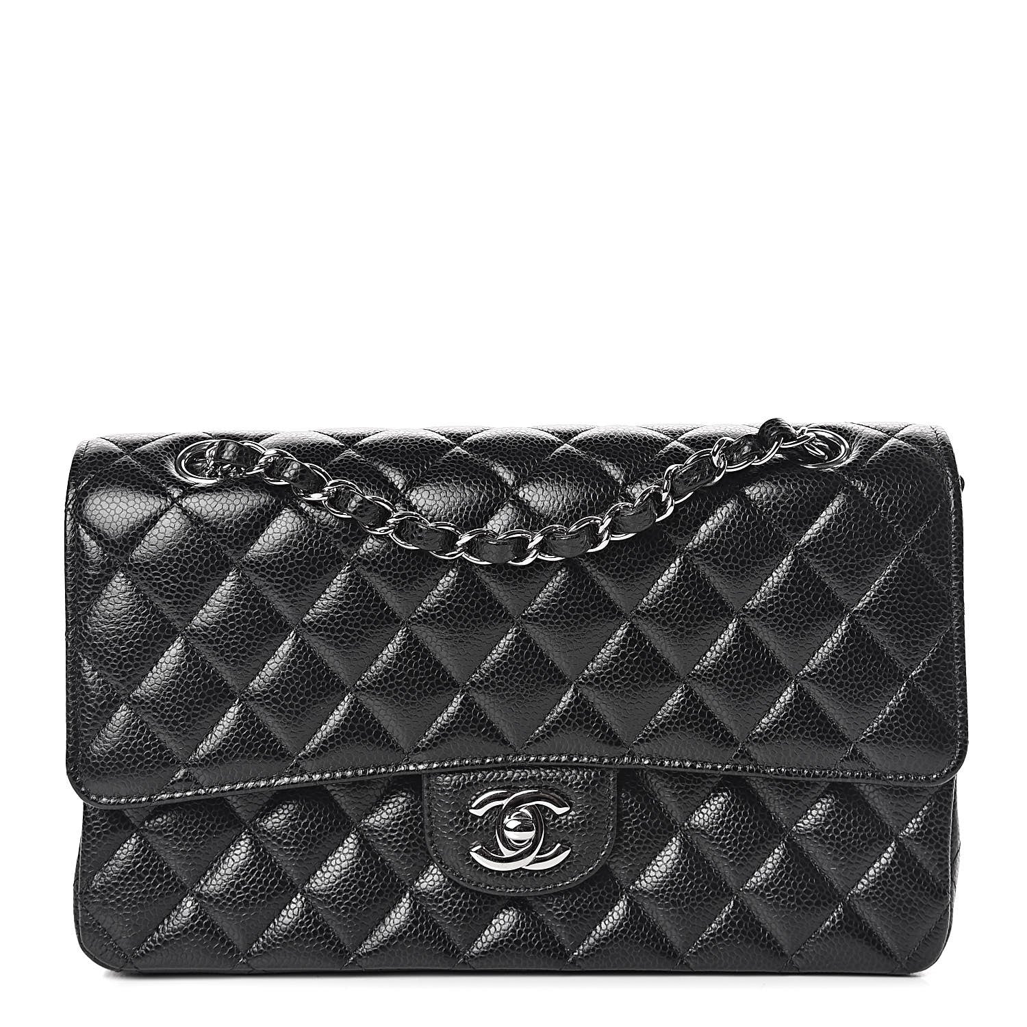 Chanel Caviar Quilted Medium Double Flap Black 1 of 10