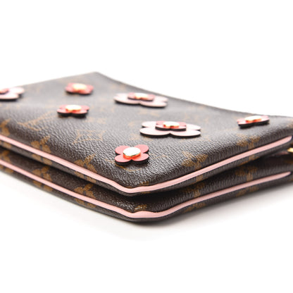 Louis Vuitton Monogram Blooming Flowers Double Zip Pochette 7 of 10