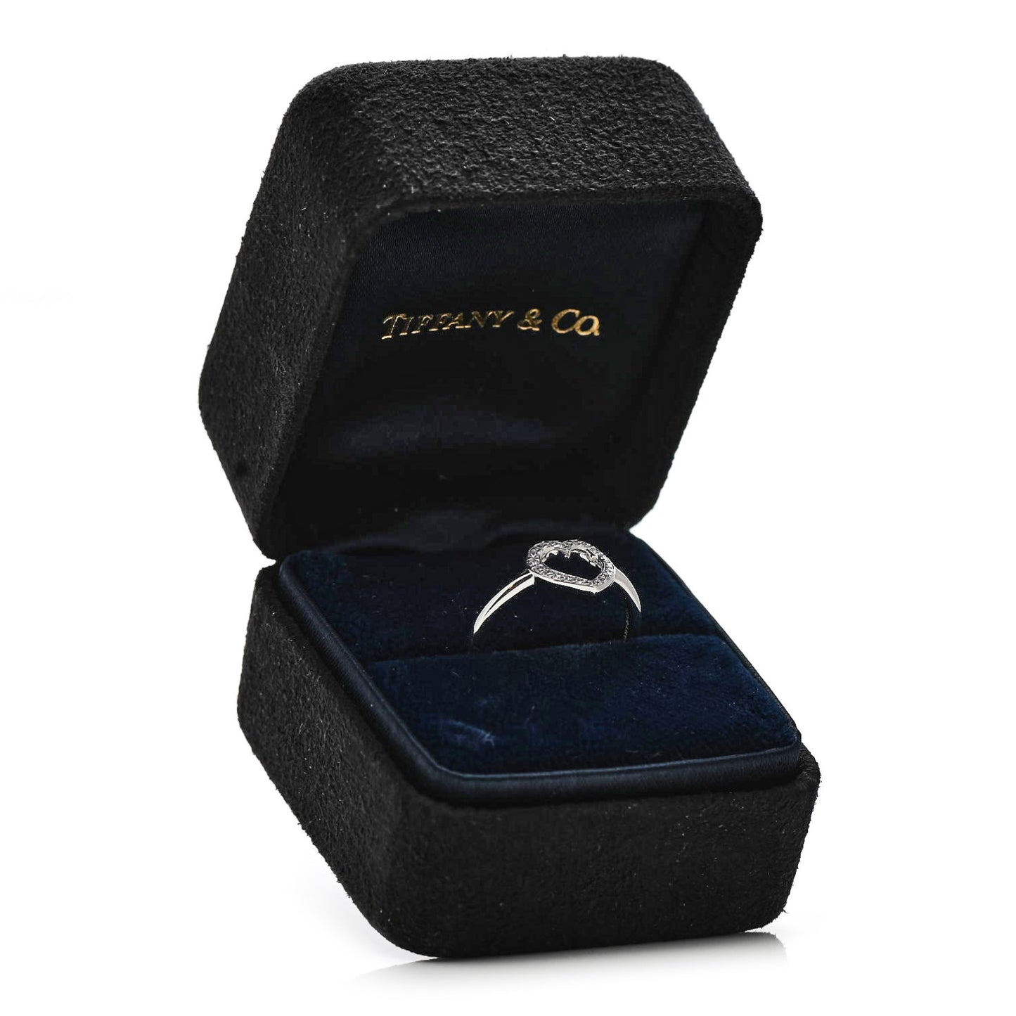 Platinum Diamond Heart Ring 49 5
