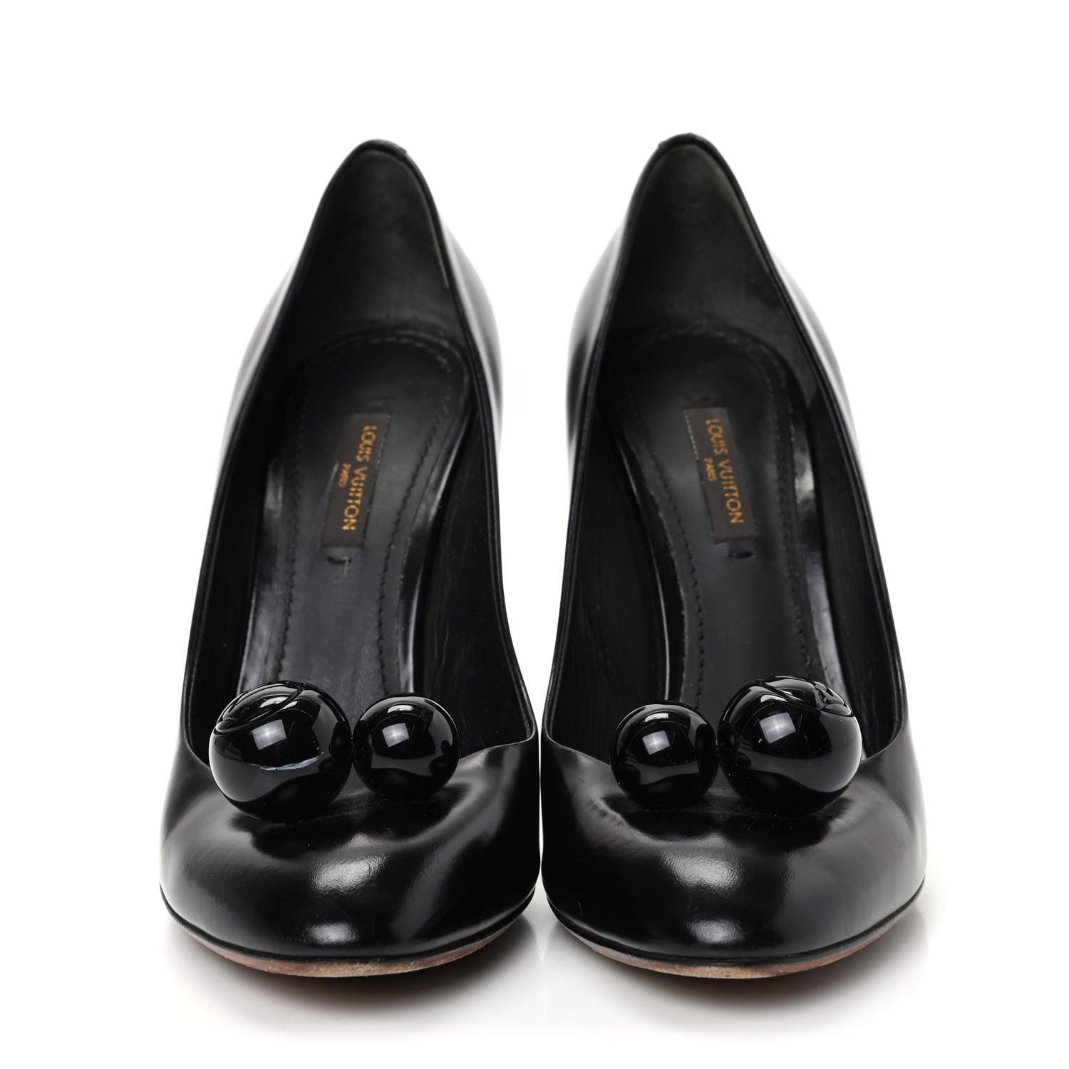 Louis Vuitton Glazed Calfskin Betty Pumps 37.5 Black 2 of 10