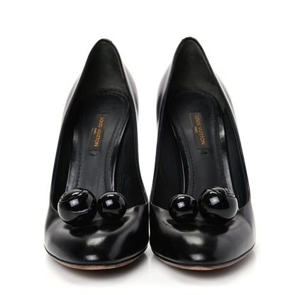 Louis Vuitton Glazed Calfskin Betty Pumps 37.5 Black 2 of 10