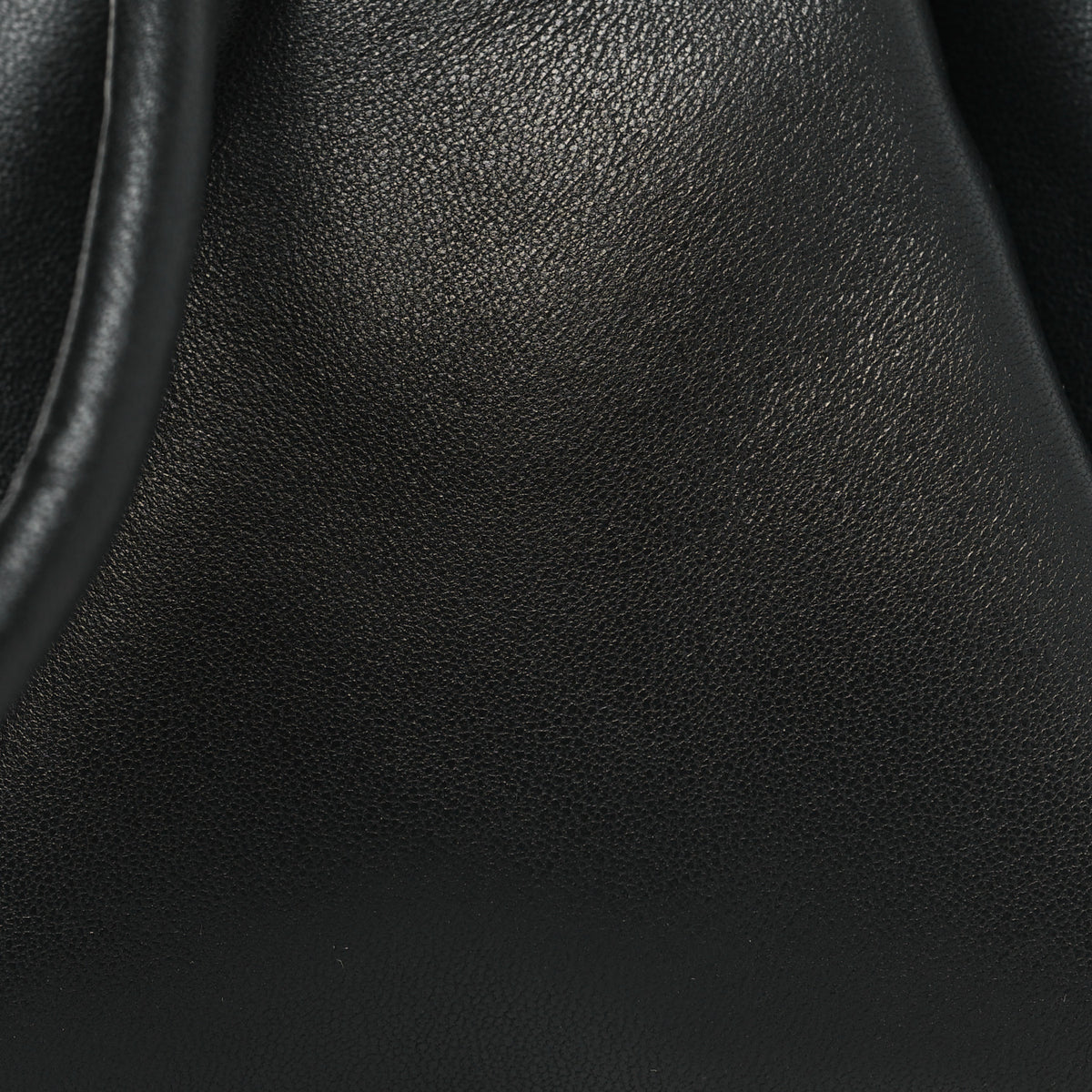 Calfskin Small Drawstring Pyramid Pouch Black
