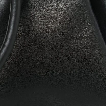 Bottega Veneta Calfskin Small Drawstring Pyramid Pouch Black 7 of 11