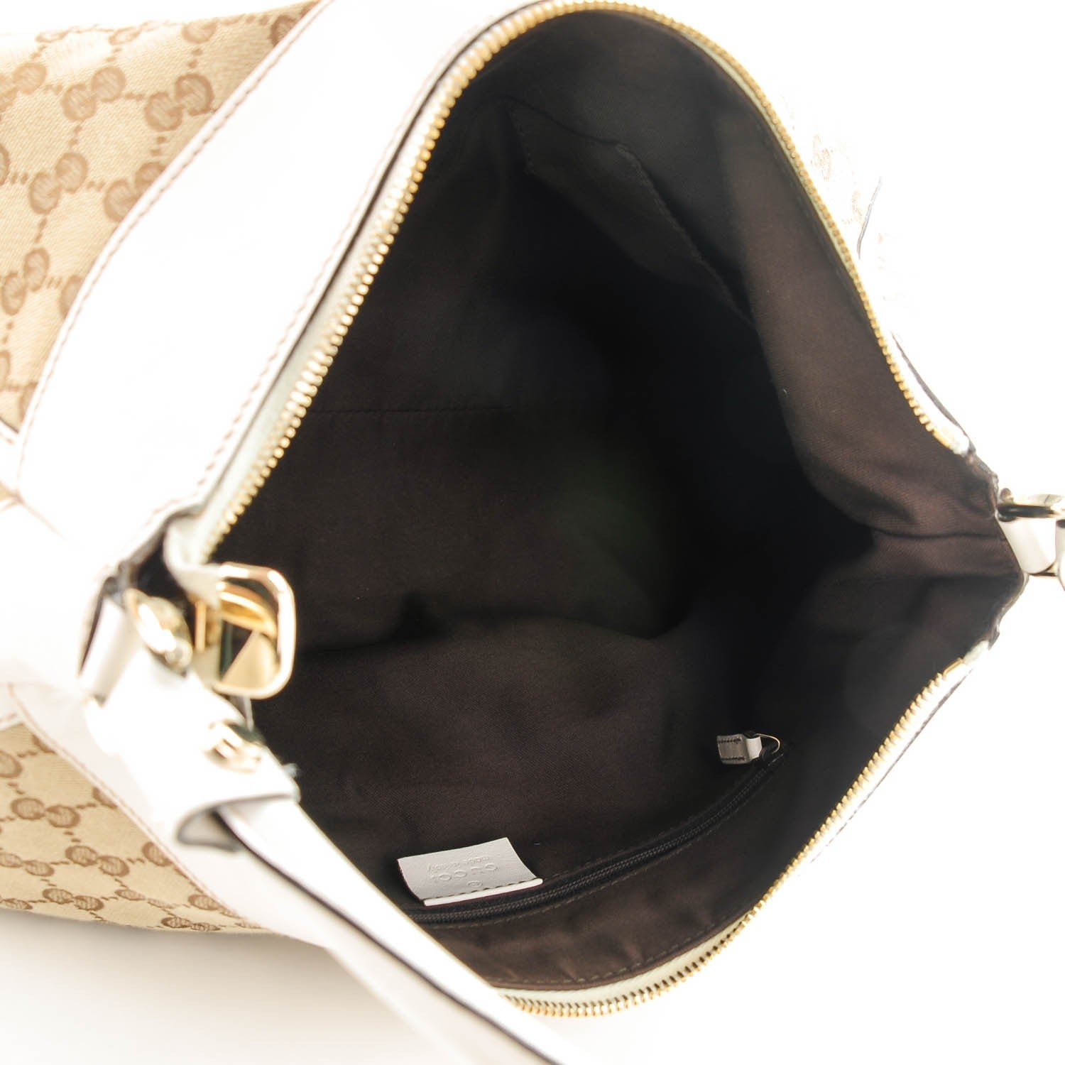 Gucci Monogram Large D Gold Hobo White 5 of 7