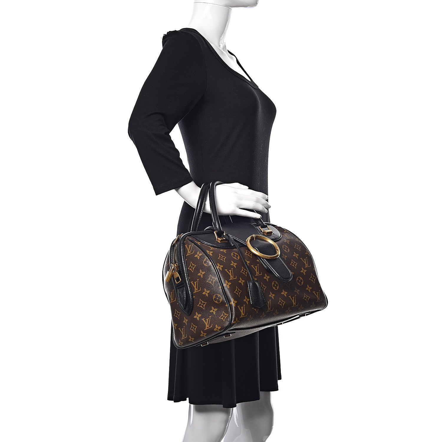 Louis Vuitton Monogram Golden Arrow Speedy Black 2 of 8