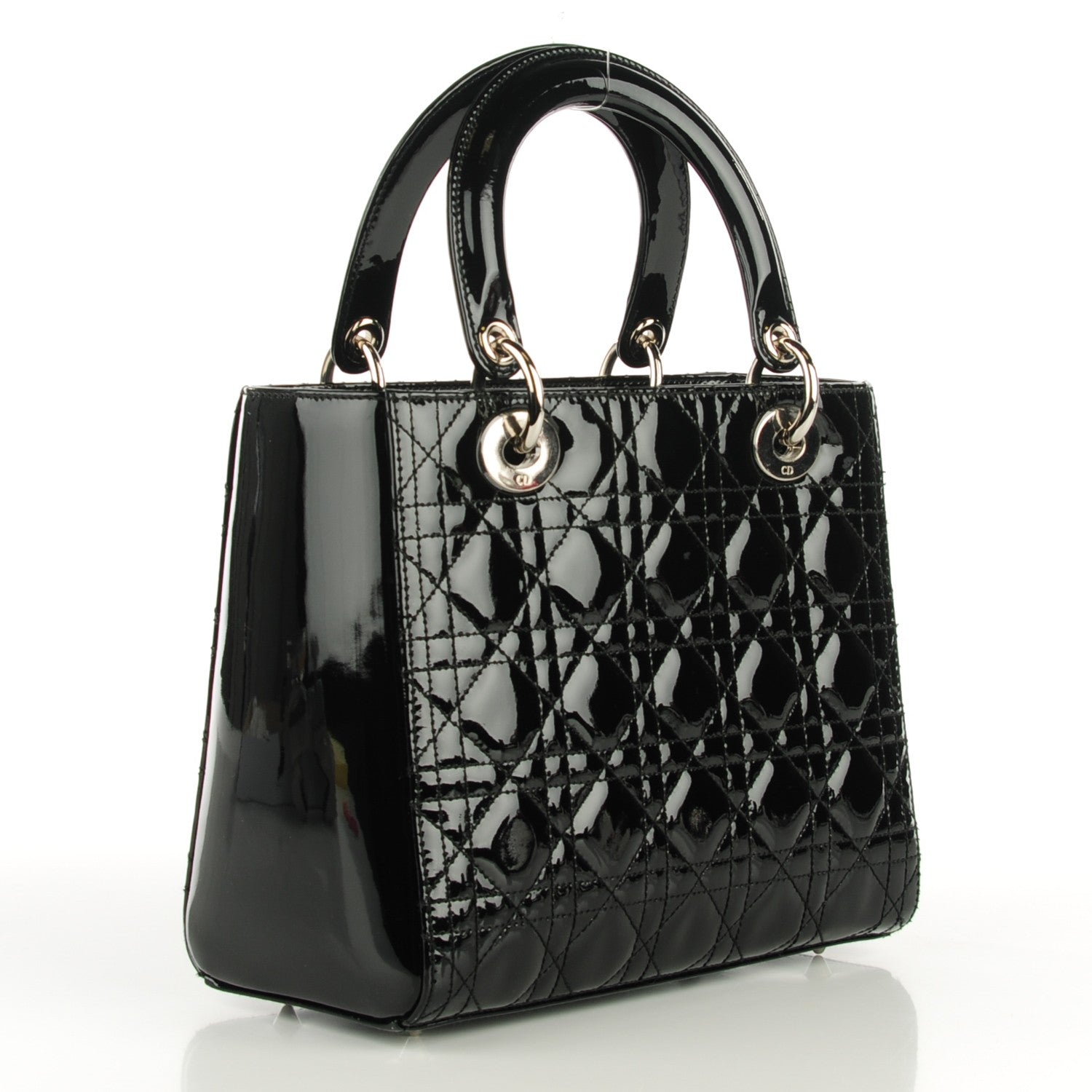Christian Dior Patent Cannage Medium Lady Dior Black 3 of 7