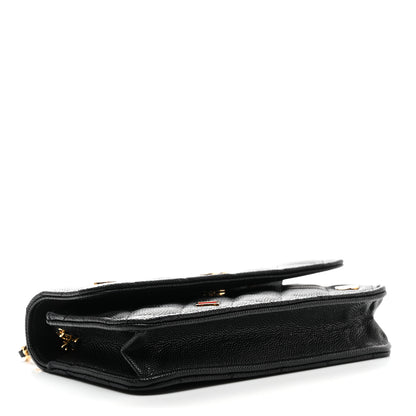 Chanel Caviar Quilted Enamel Coco Casino Flap Phone Holder With Chain Black 4 of 11