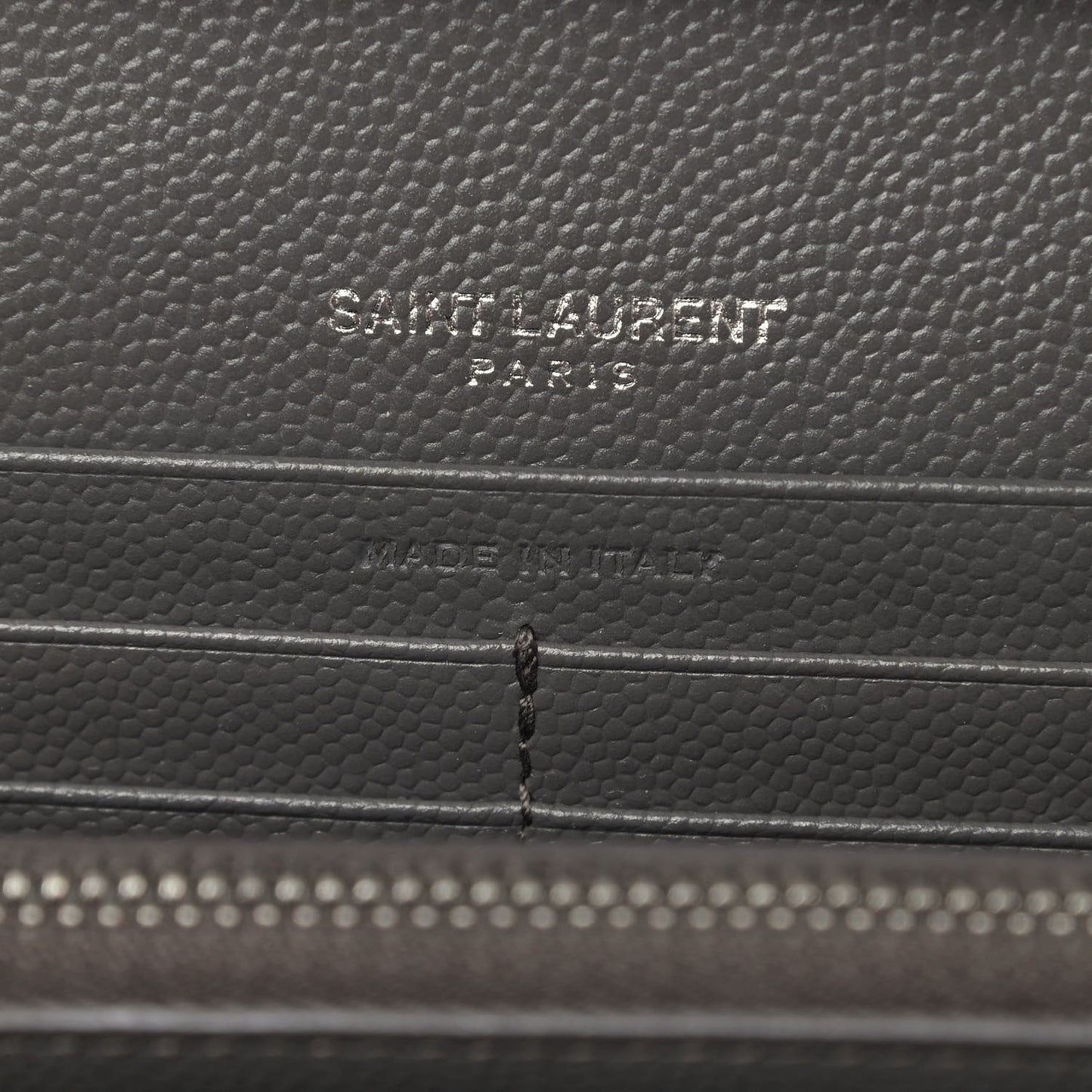 Grain De Poudre Matelasse Chevron Monogram Chain Wallet Earth