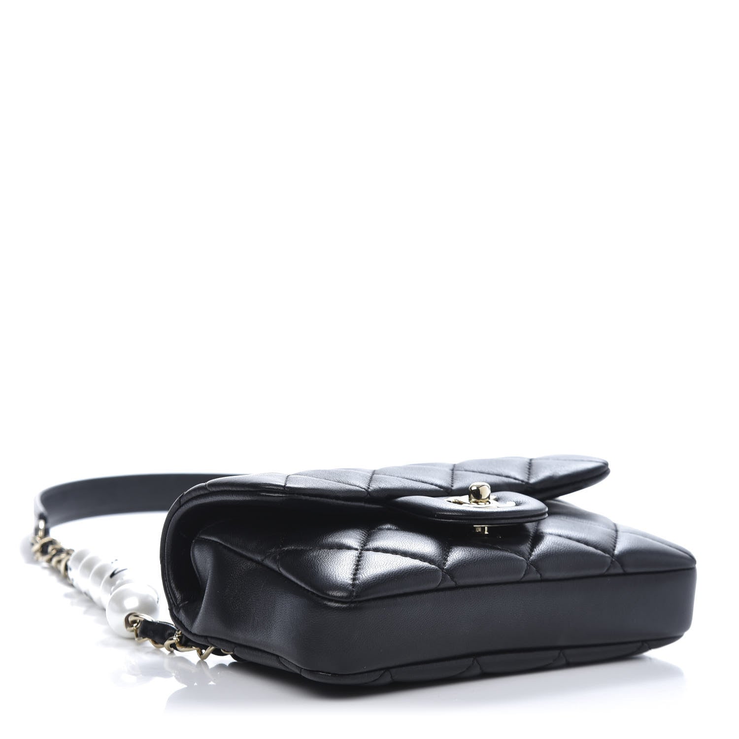 Chanel Lambskin Quilted Mini My Precious Waist Bag Black 4 of 13