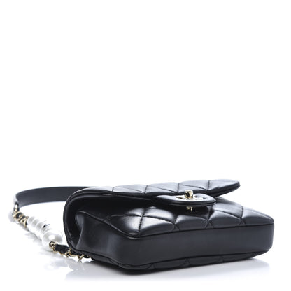 Chanel Lambskin Quilted Mini My Precious Waist Bag Black 4 of 13