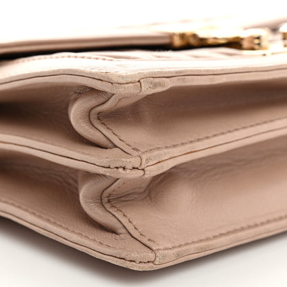 Miu Miu Lambskin Confidential Matelasse Chain Shoulder Bag Cammeo 9 of 10