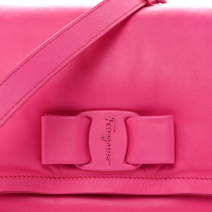 Salvatore Ferragamo Calfskin Small Viva Bow Shoulder Bag Hot Pink 9 of 11