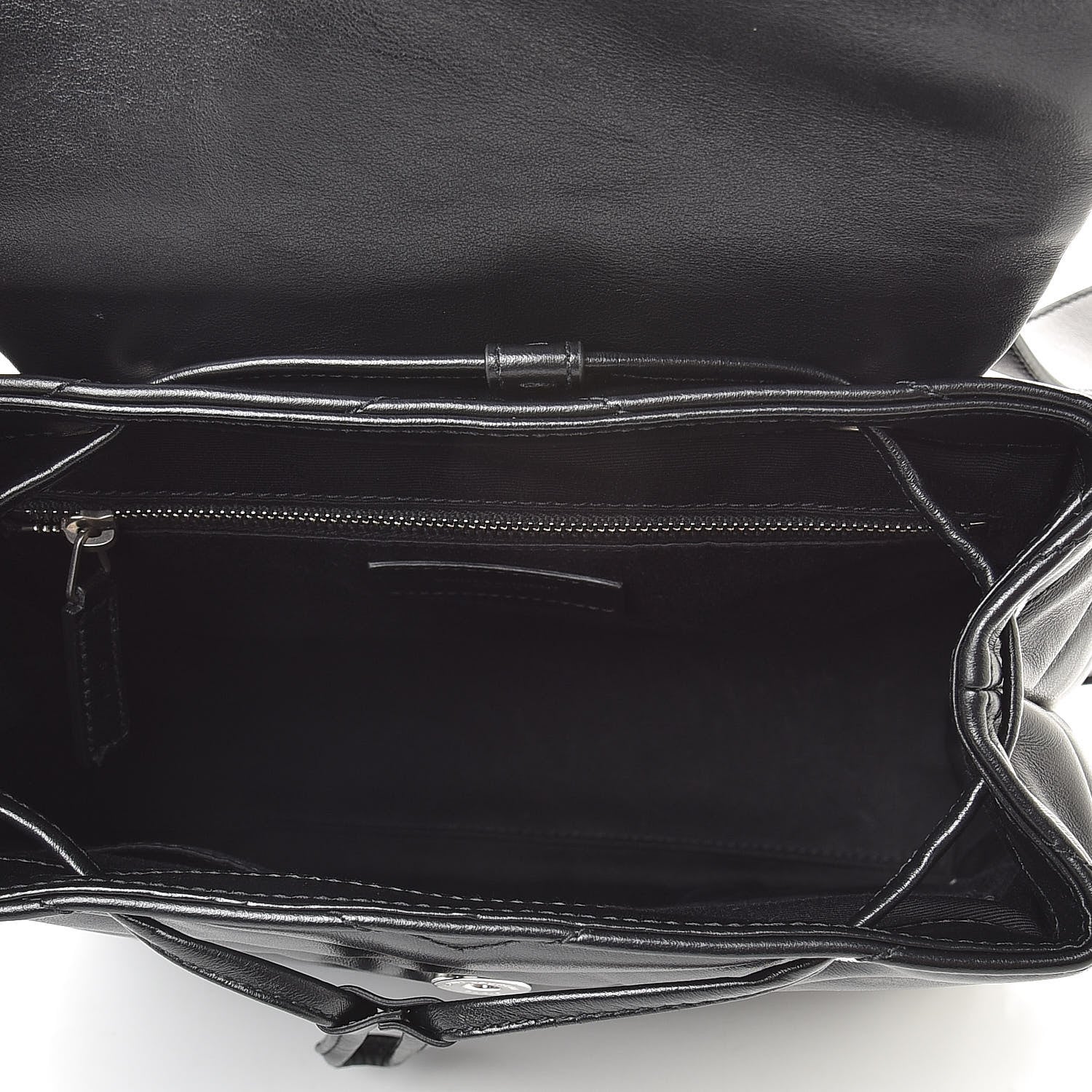 Saint Laurent Calfskin Y Quilted Monogram Small Loulou Backpack Black 5 of 9