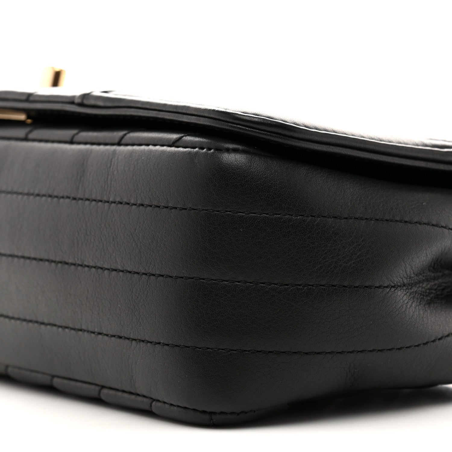 Chanel Calfskin Chevron Quilted Small Statement Flap Black 10 of 12