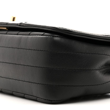 Chanel Calfskin Chevron Quilted Small Statement Flap Black 10 of 12