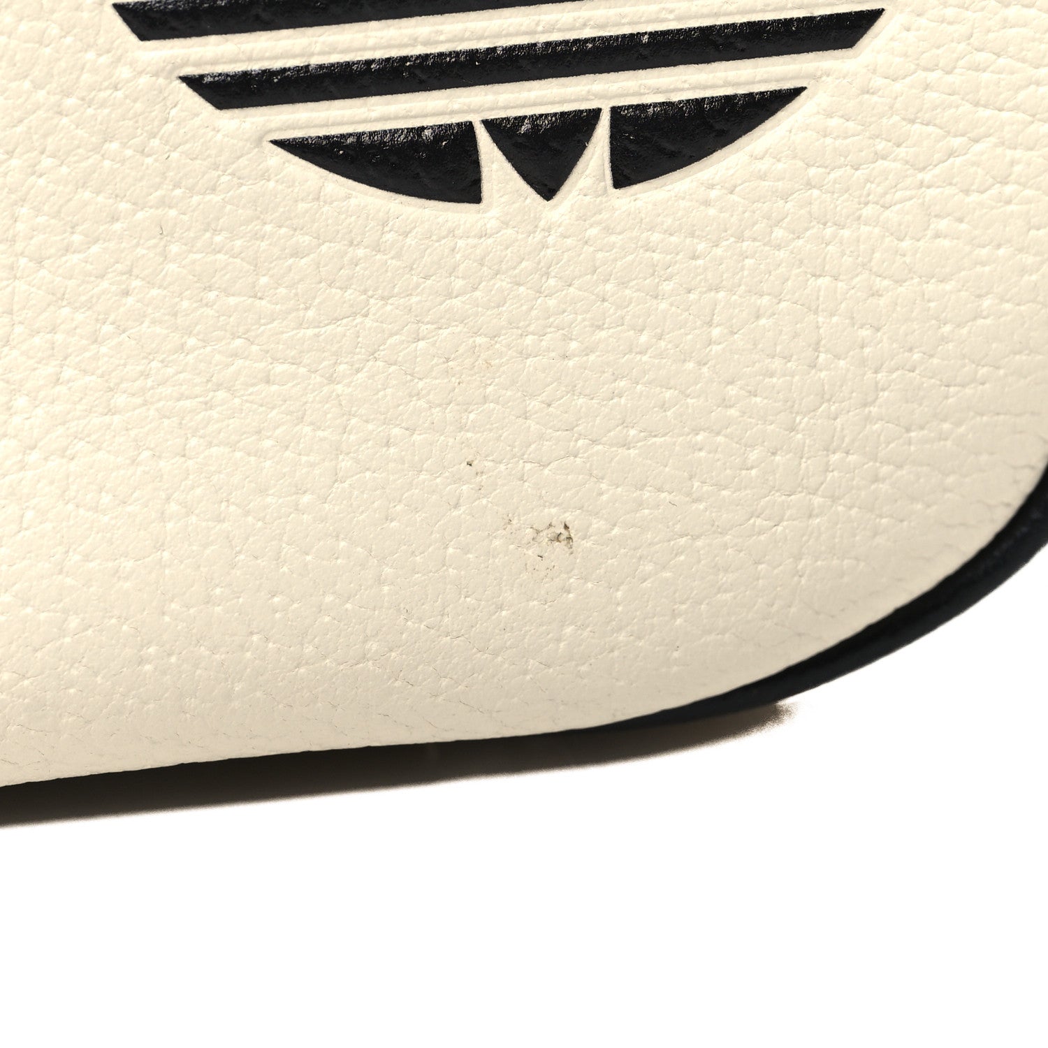 Gucci X ADIDAS Textured Dollar Calfskin Web Trefoil Logo Small Messenger Bag Off White Black 11 of 11