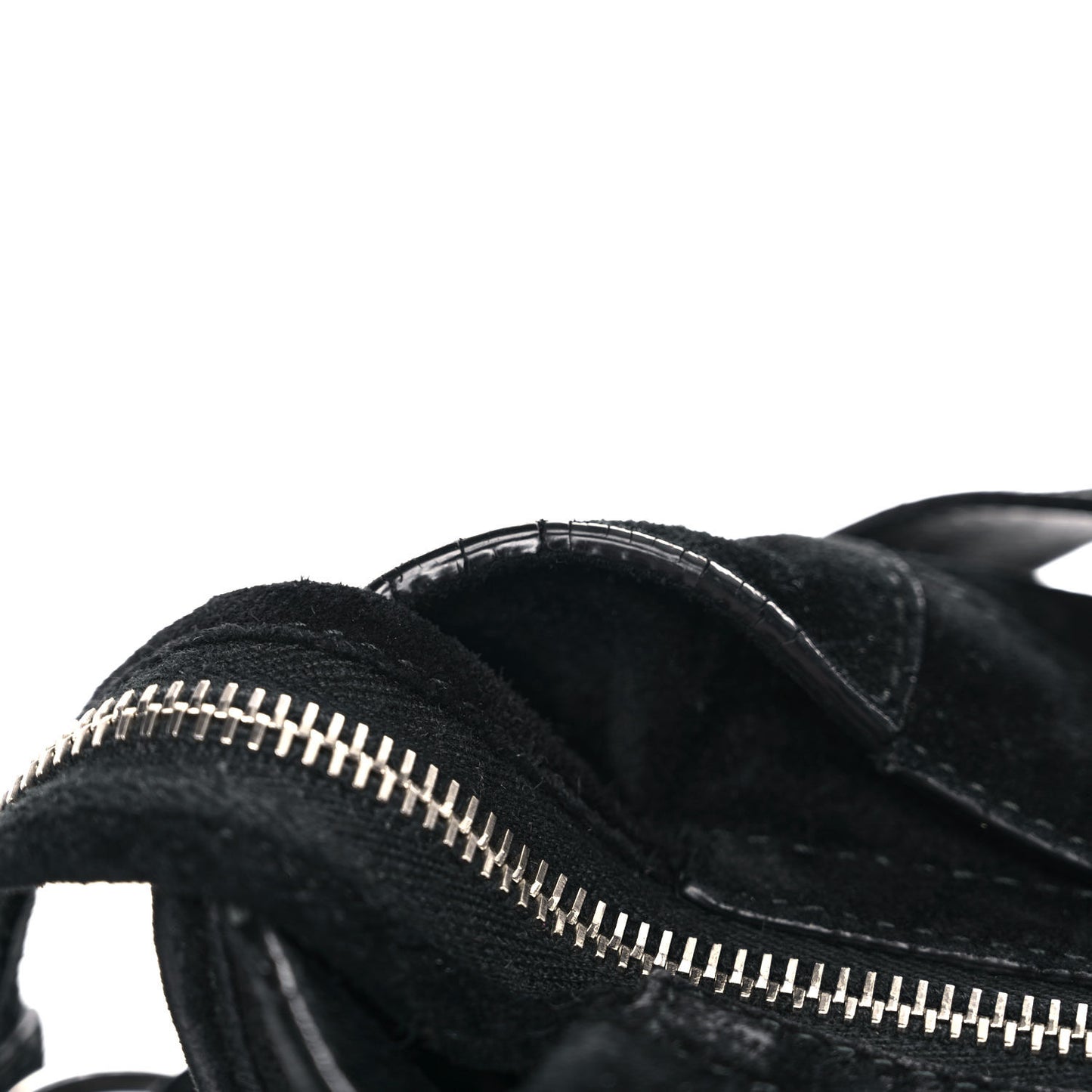 Baby Daim Suede Classic Silver Hardware City Black
