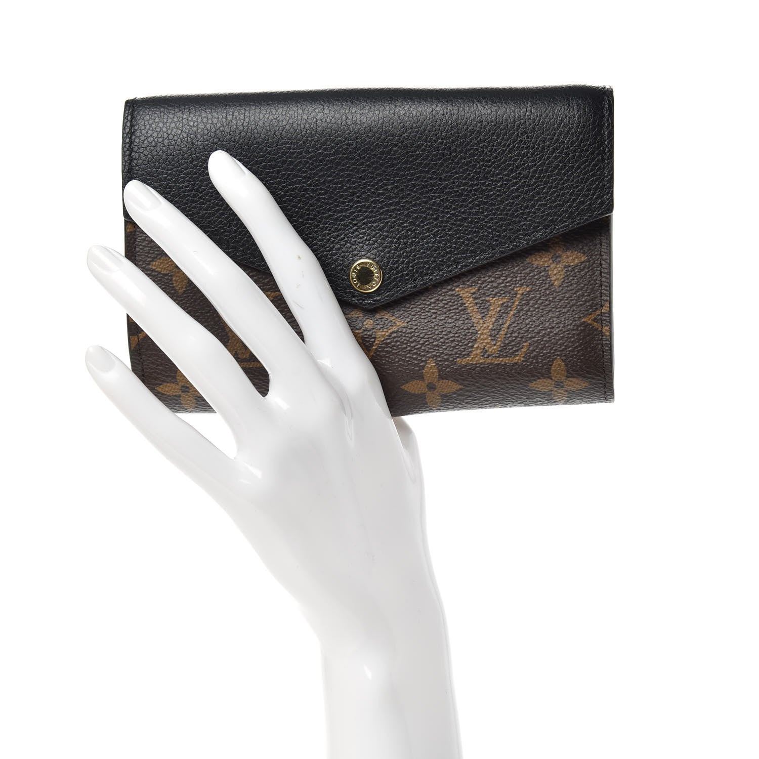 Louis Vuitton Monogram Pallas Compact Wallet Black 2 of 7