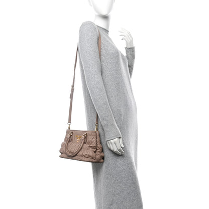 Prada Nappa Gaufre Small Tote Cipria 2 of 12