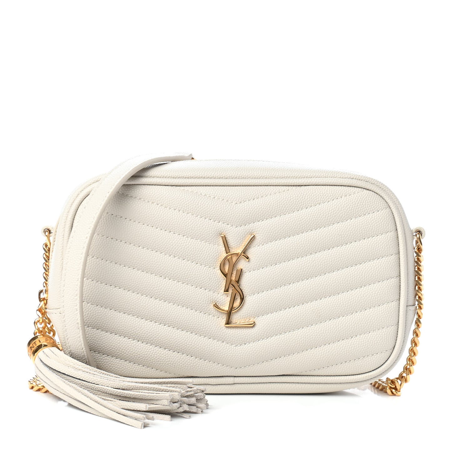 Grain De Poudre Matelasse Monogram Mini Lou Camera Bag Crema Soft