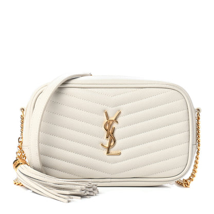 Saint Laurent Grain De Poudre Matelasse Monogram Mini Lou Camera Bag Crema Soft 1 of 9