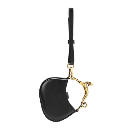 Lanvin Lambskin Cat Hobo Bag Charm Black 1 of 4