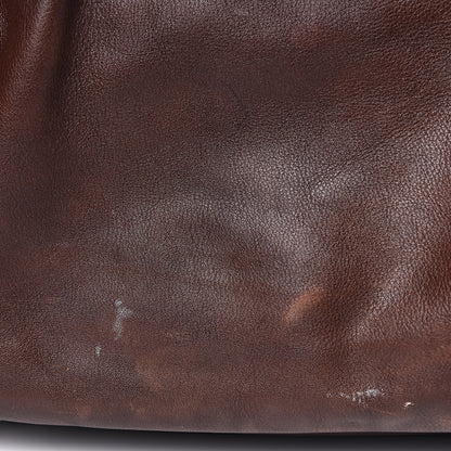 Prada Soft Calf Pleated Two Pocket Hobo Bruciato 14 of 19