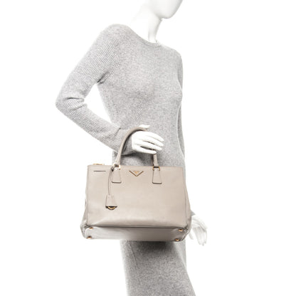 Prada Saffiano Medium Galleria Double Zip Tote Pomice 2 of 12