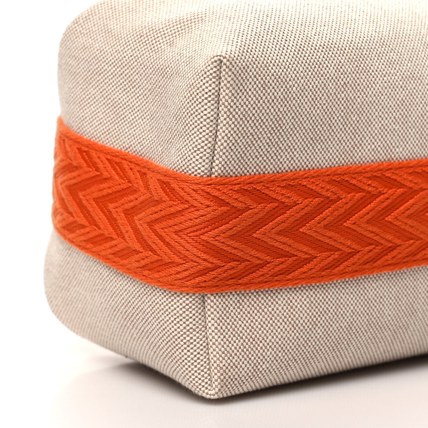 Hermes Canvas Small Bride-A-Brac Pouch Natural Orange 8 of 9