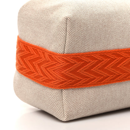 Hermes Canvas Small Bride-A-Brac Pouch Natural Orange 8 of 9