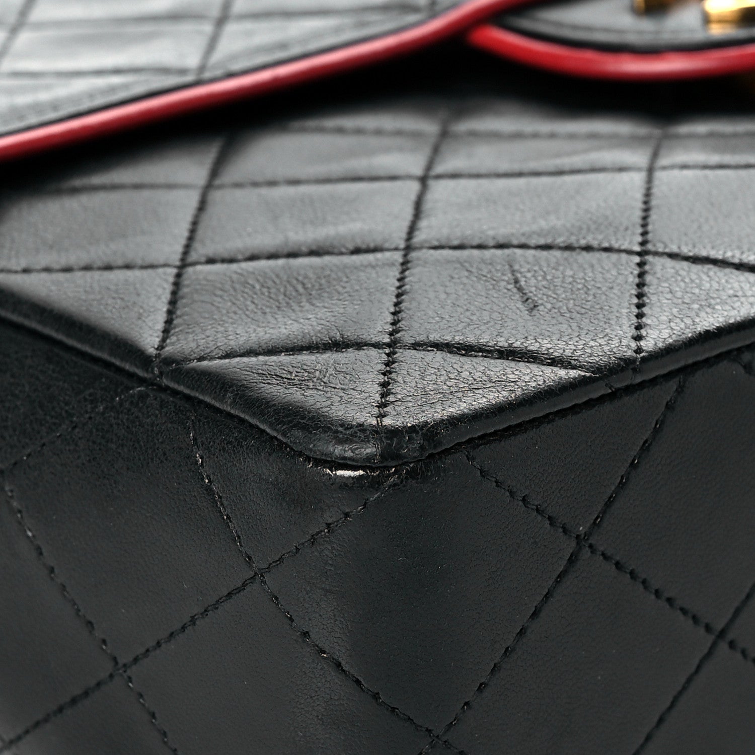 Chanel Lambskin Quilted Bi-Color Small Single Flap Black 8 of 13