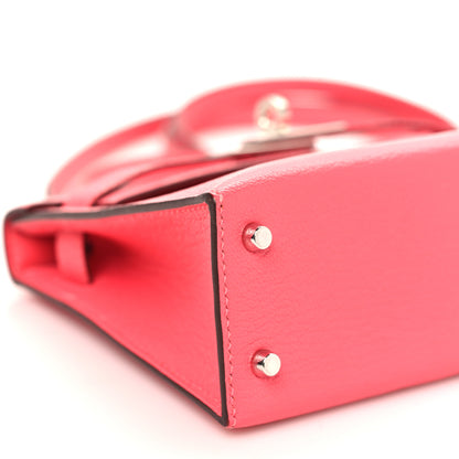 Hermes Chevre Mysore Mini Kelly Sellier 20 Rose Lipstick 8 of 11