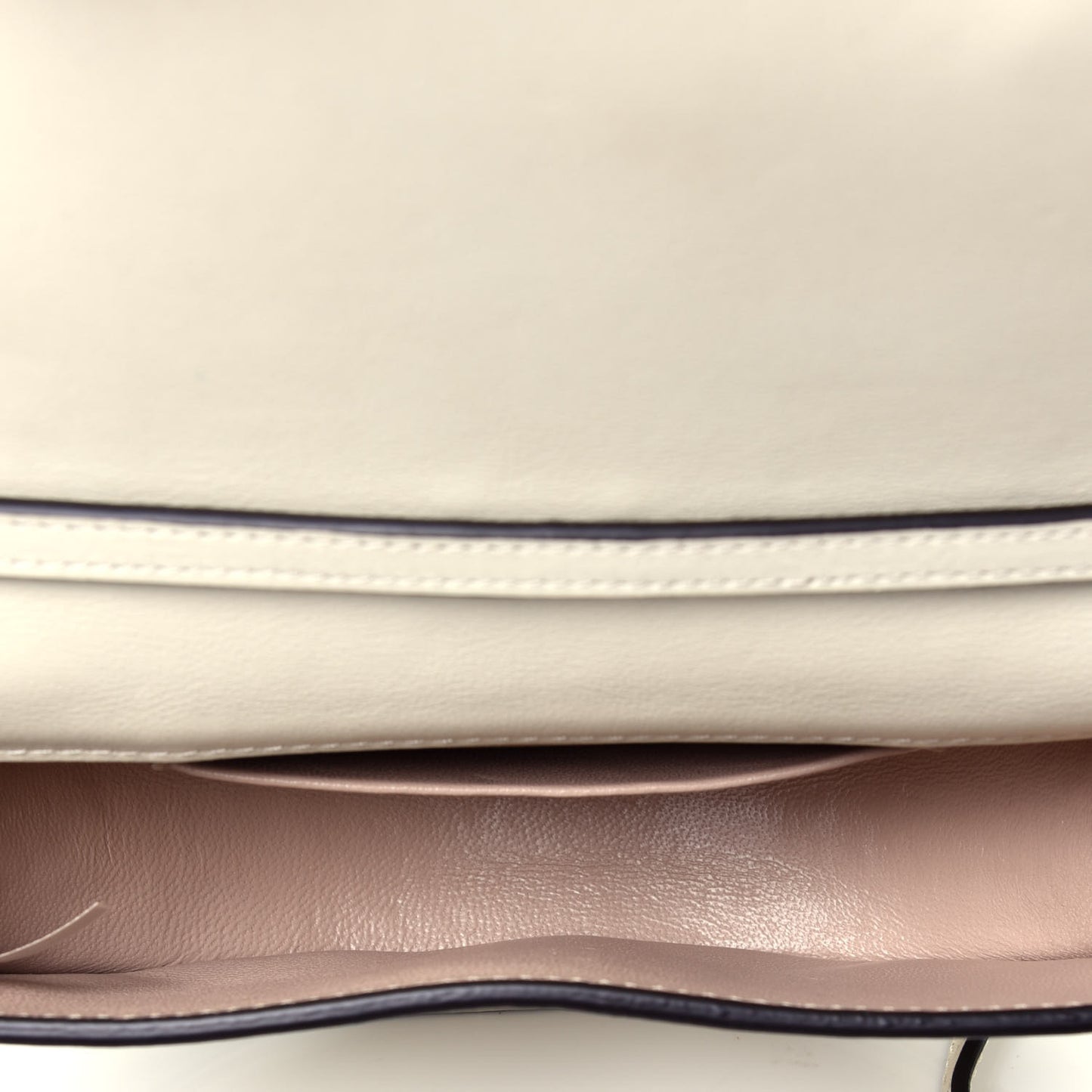 Calfskin Small Nile Bracelet Minaudiere Bag Off White