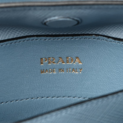 Prada Saffiano Cuir Medium Double Bag Astrale Blue 6 of 9