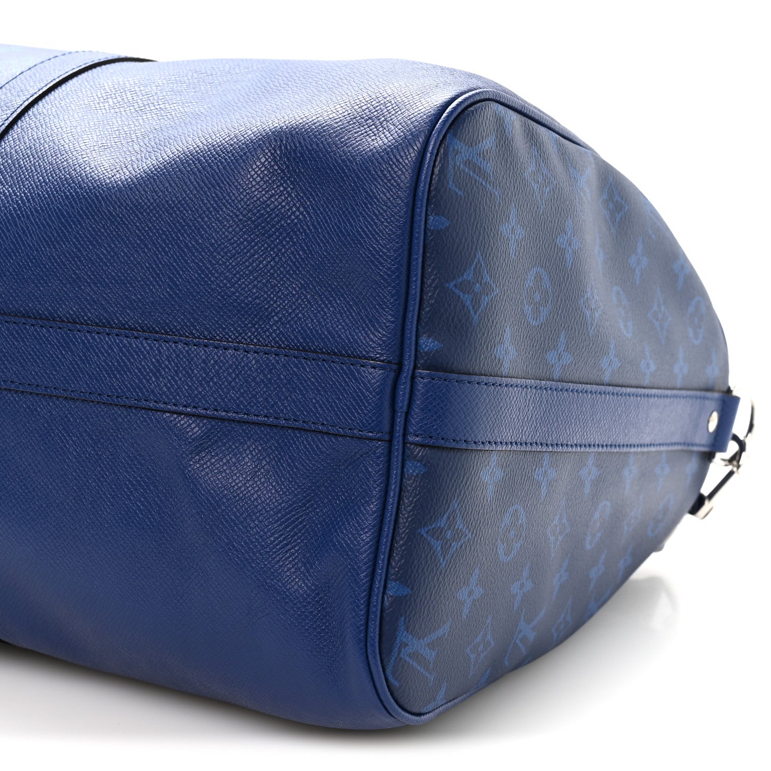 Louis Vuitton Taiga Monogram Eclipse Keepall Bandouliere 50 Pacific Blue 8 of 8