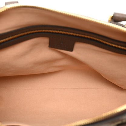 Gucci GG Supreme Monogram Web Medium Ophidia Boston Brown 6 of 10