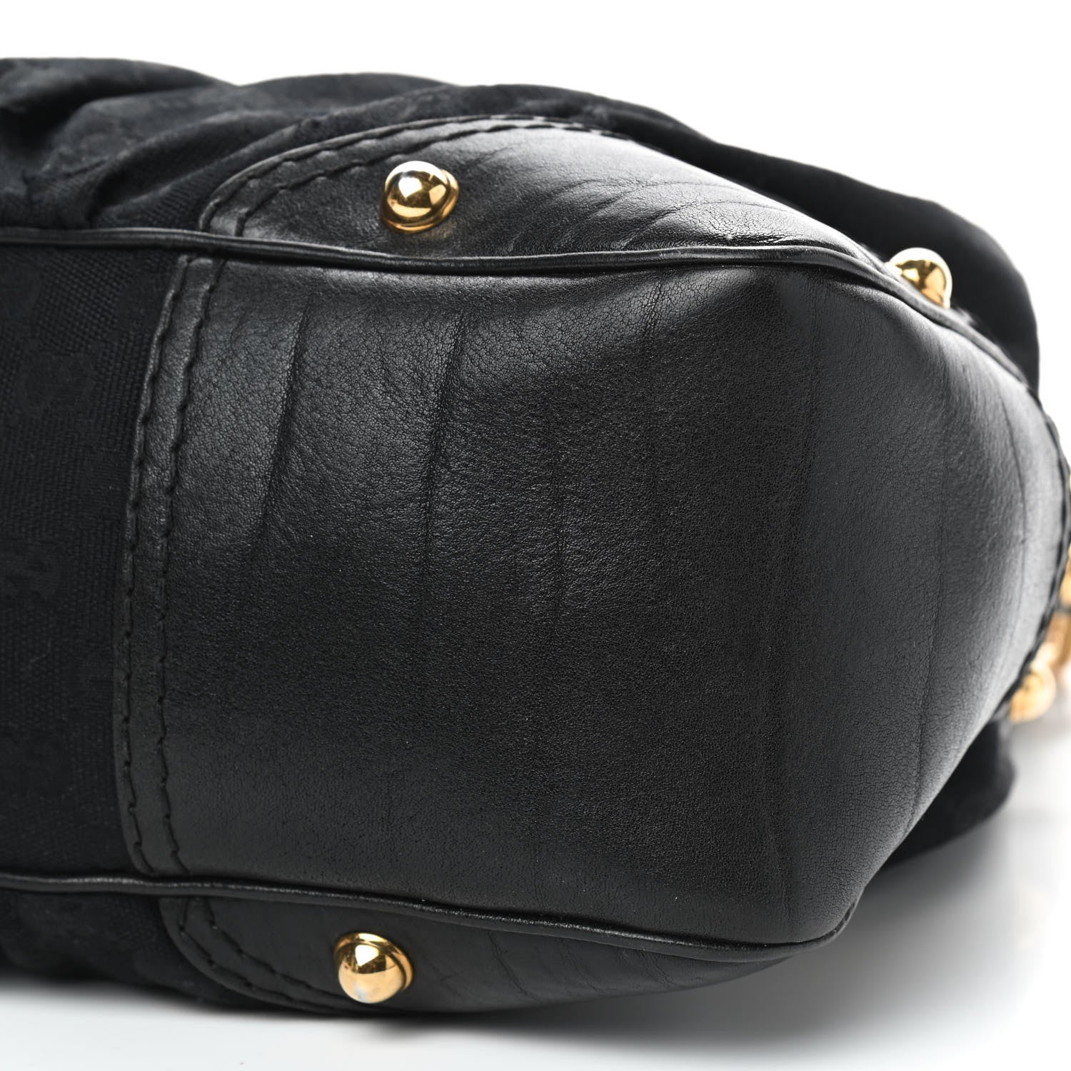 Gucci Monogram Medium Jockey Hobo Black 6 of 11