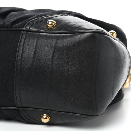 Gucci Monogram Medium Jockey Hobo Black 6 of 11