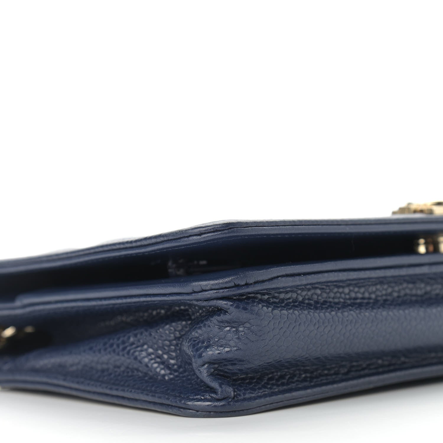Chanel Caviar Quilted Boy Wallet On Chain WOC Navy 10 of 13