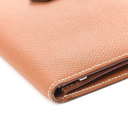 Hermes Epsom Bearn Gusset Wallet Gold 10 of 10