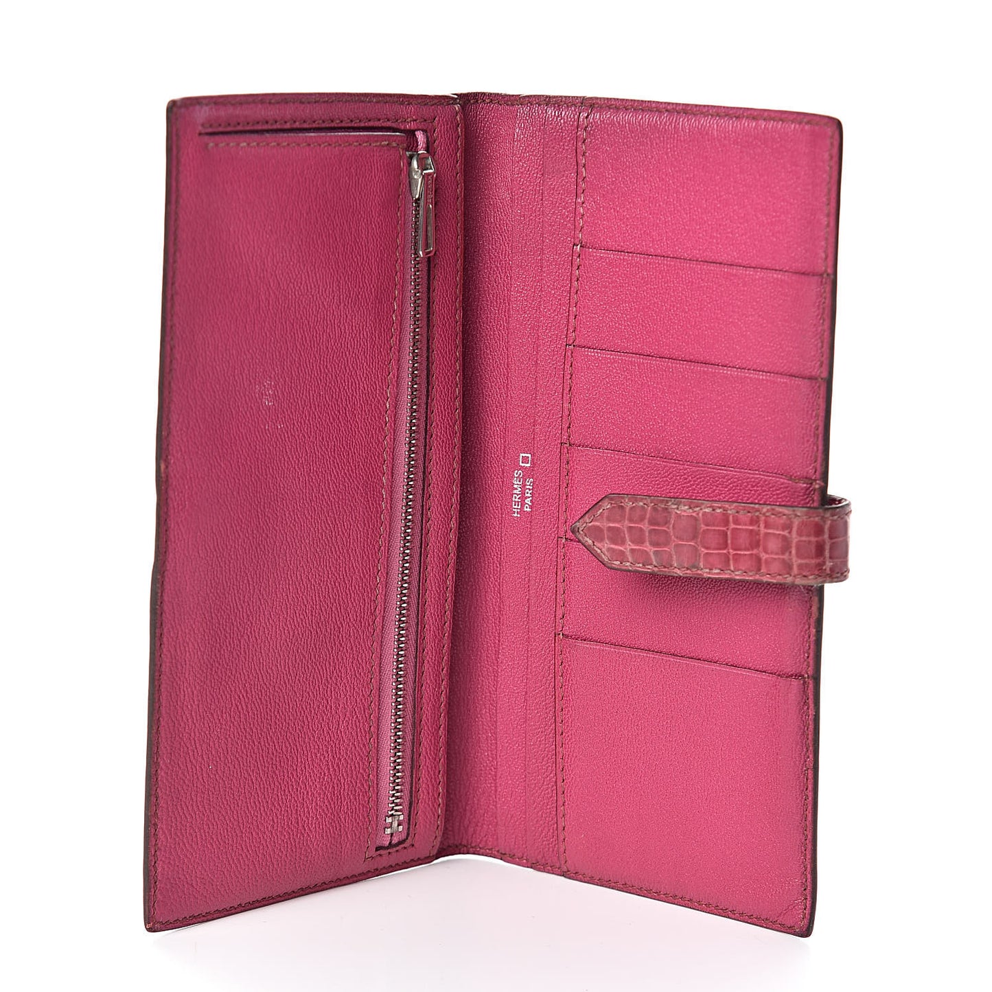 Shiny Alligator Bearn Wallet Fuchsia