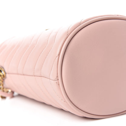 Gucci Calfskin Matelasse Mini GG Marmont 2.0 Bucket Bag Perfect Pink 5 of 9
