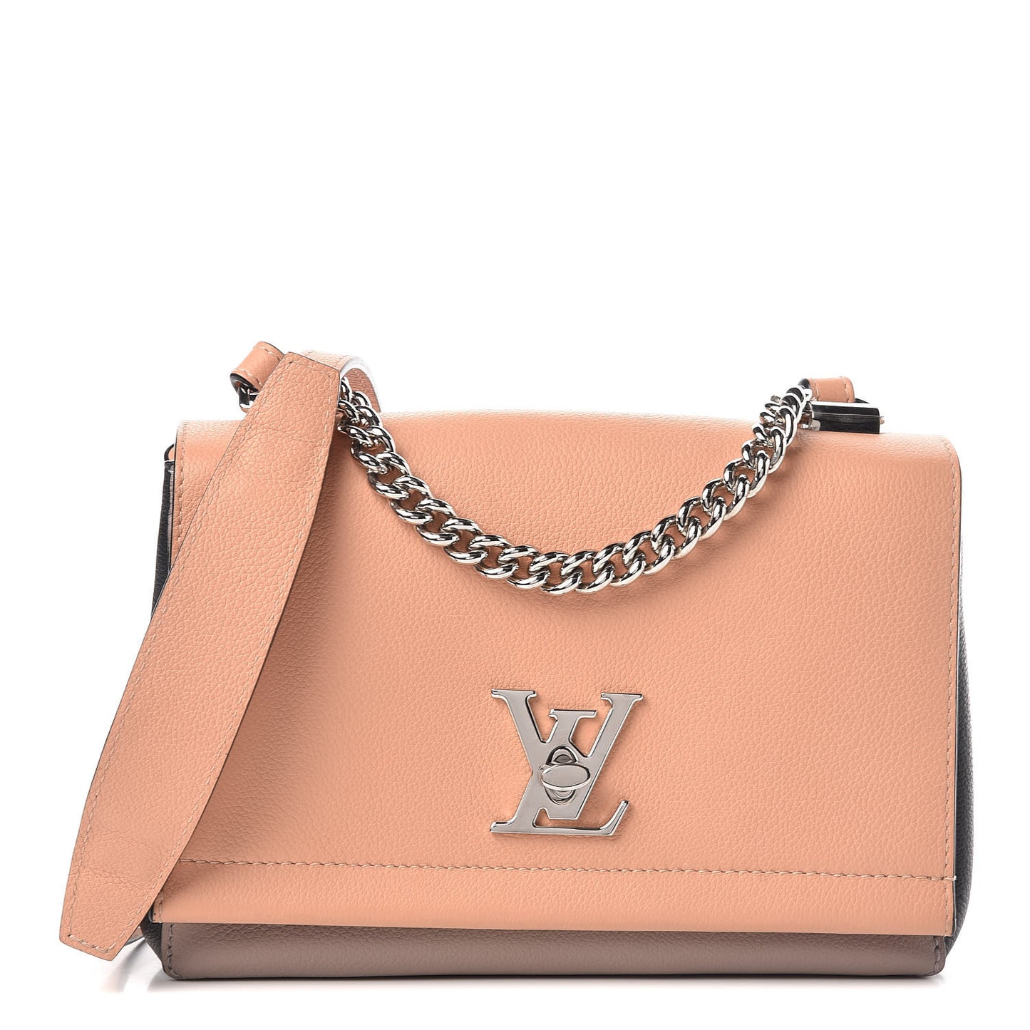 Calfskin Lockme II Chain Bag BB Venus Pink Black Magnolia