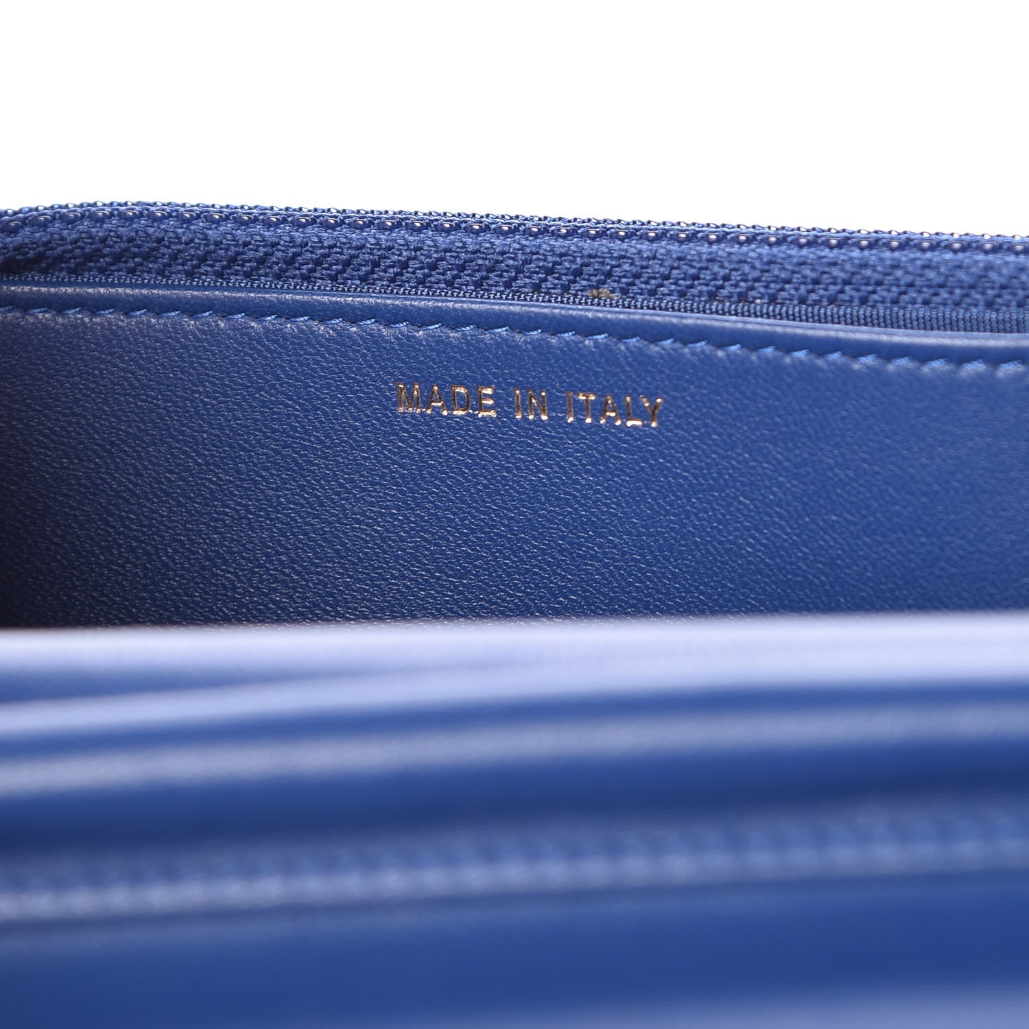 Chanel Iridescent Lambskin Quilted Wallet on Chain WOC Blue 7 of 11