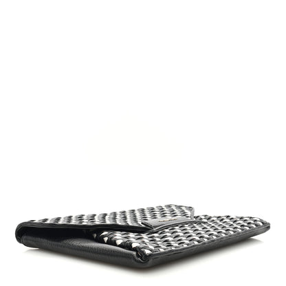 Givenchy Woven Sugar Goatskin Medium Antigona Envelope Clutch Black White 4 of 7