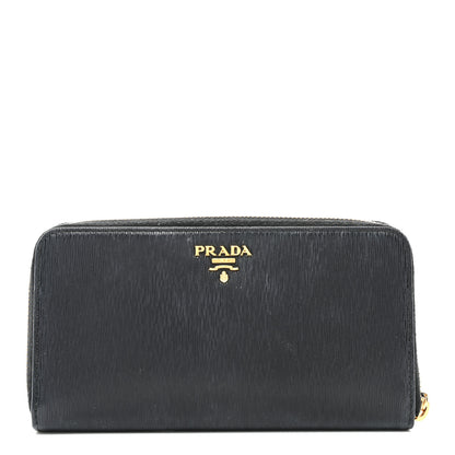 Prada Vitello Move Zip Around Wallet Black 1 of 10